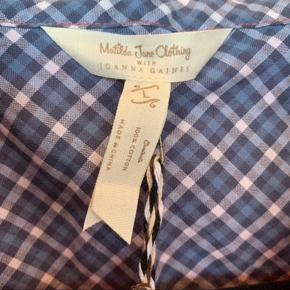 Matilda Jane High Horse Button-Up Shirt Sz L NWT - Picture 2 of 5
